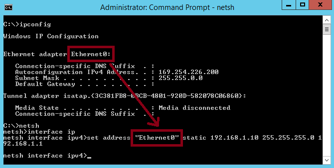 how to change ip address of computer using cmd